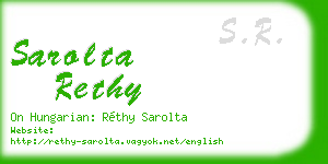 sarolta rethy business card