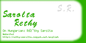 sarolta rethy business card